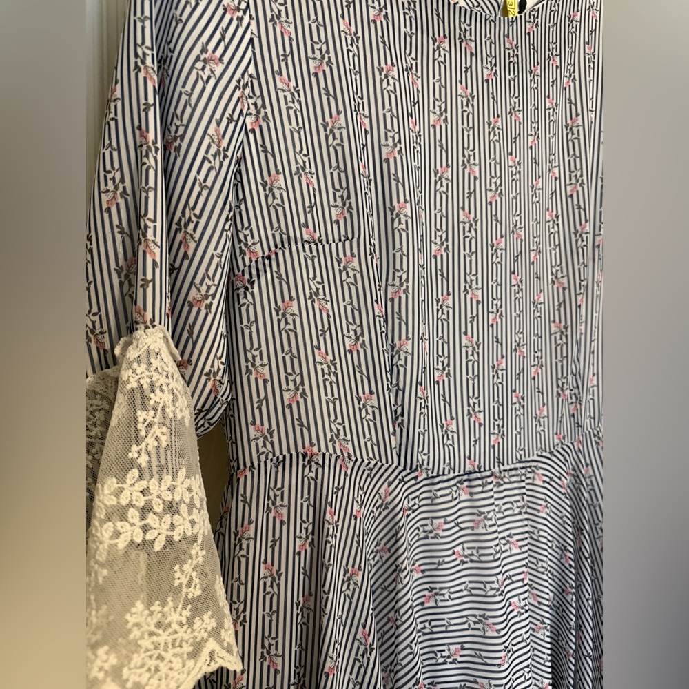 Dainty Jewells Lace Tiered Midi Dress Size M Modest Feminine Romantic - Picture 7 of 7